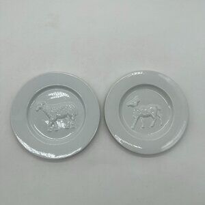 Bonjour Plates La Fromagerie Cheese Plates Farm Animal 2 Sheep Goat